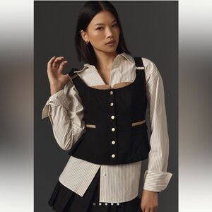 NWT ANTHROPOLOGIE Maeve Peplum Vest Size S